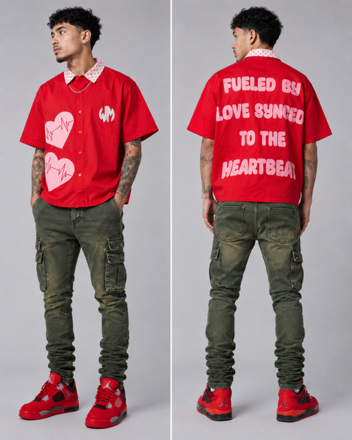 Love's Heart Beat Button down