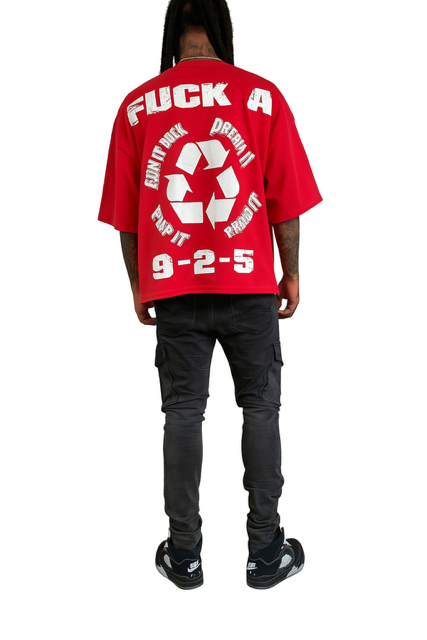 Red F*ck a 9-2-5 shirt
